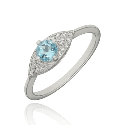 Fehér arany gyűrű 52-es méret (B52427)